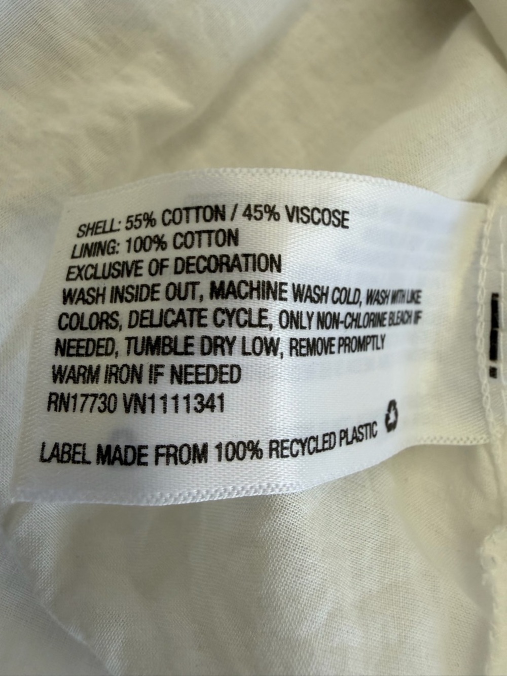 KNOX ROSE COTTON Dress Puff Sleeve Embroidered WHITE XXL - Picture 10 of 10